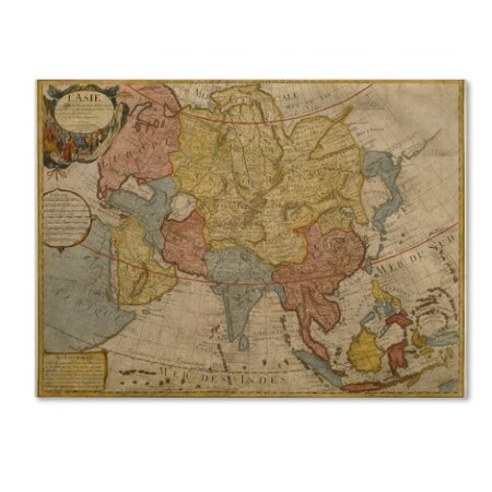 Trademark Fine Art Paris Guillaume Delilse 'Map of Asia, 1700' Canvas Art, 26x32 BL00569-C2632GG